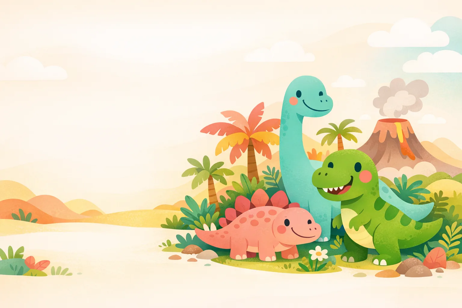 Colorful dinosaur illustration