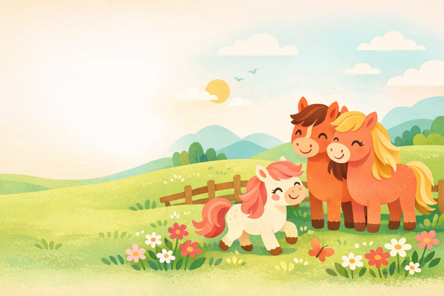 Colorful horse illustration