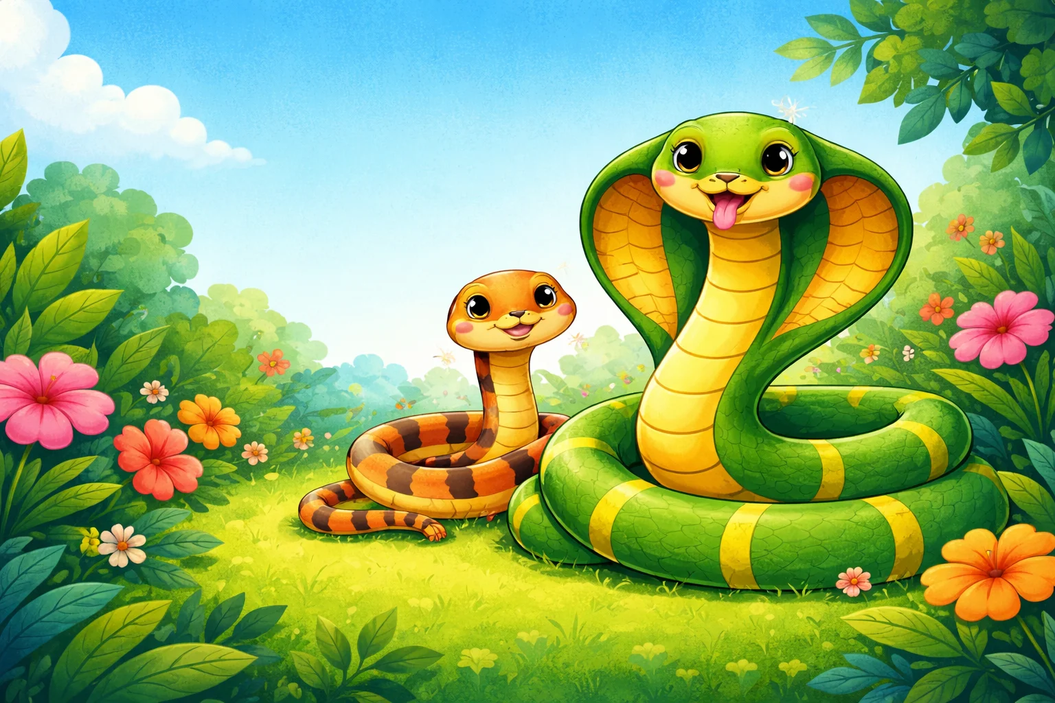 Colorful snake illustration