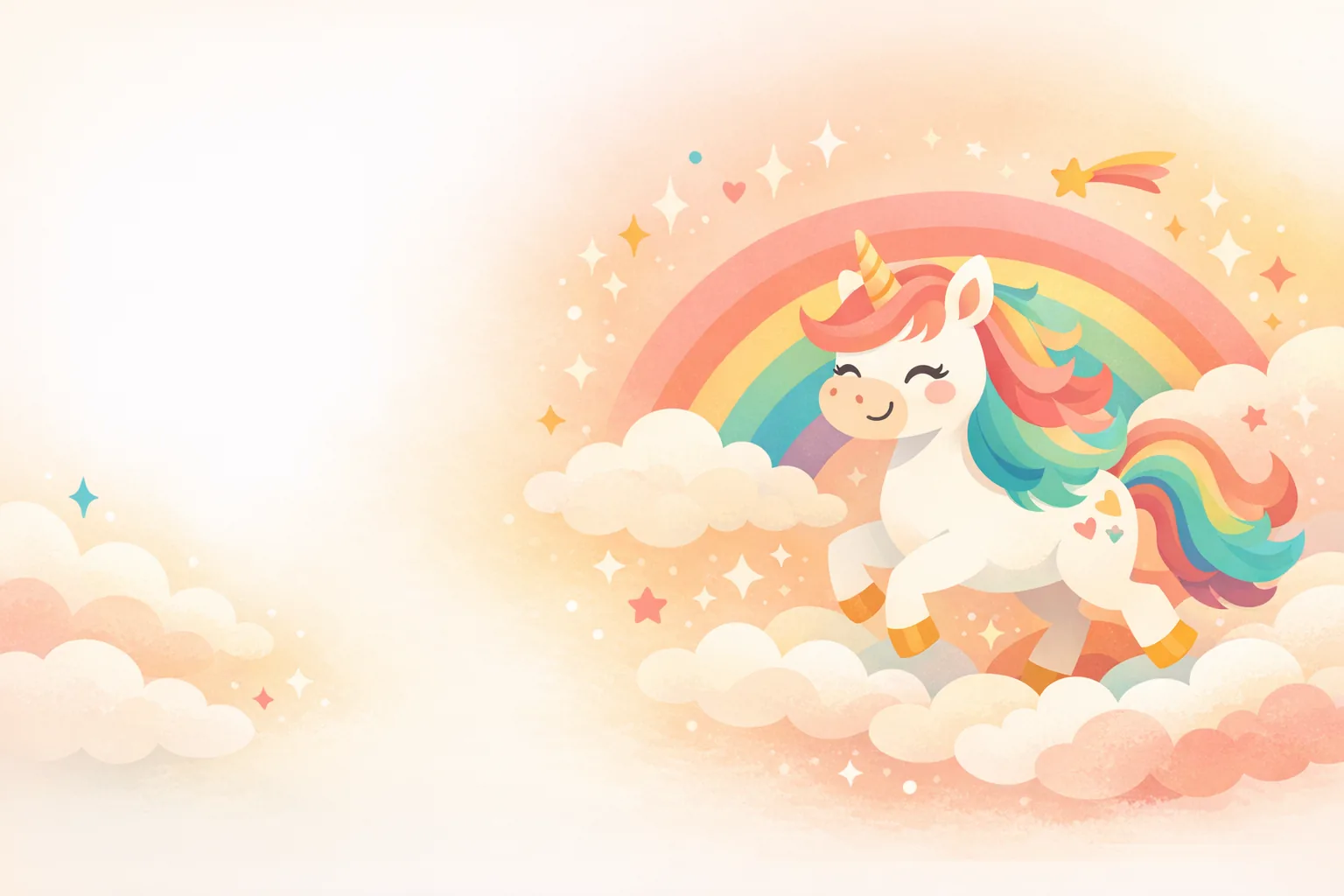 Colorful unicorn illustration