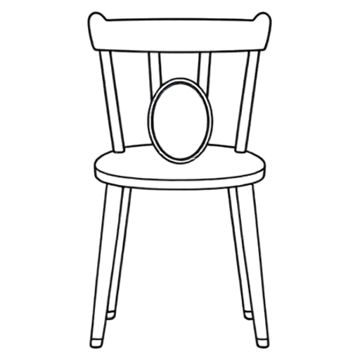 Mirror under the chair