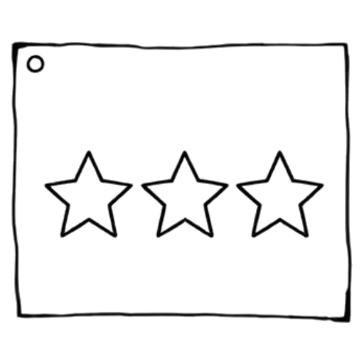 Coloring page of a star sticker reward chart